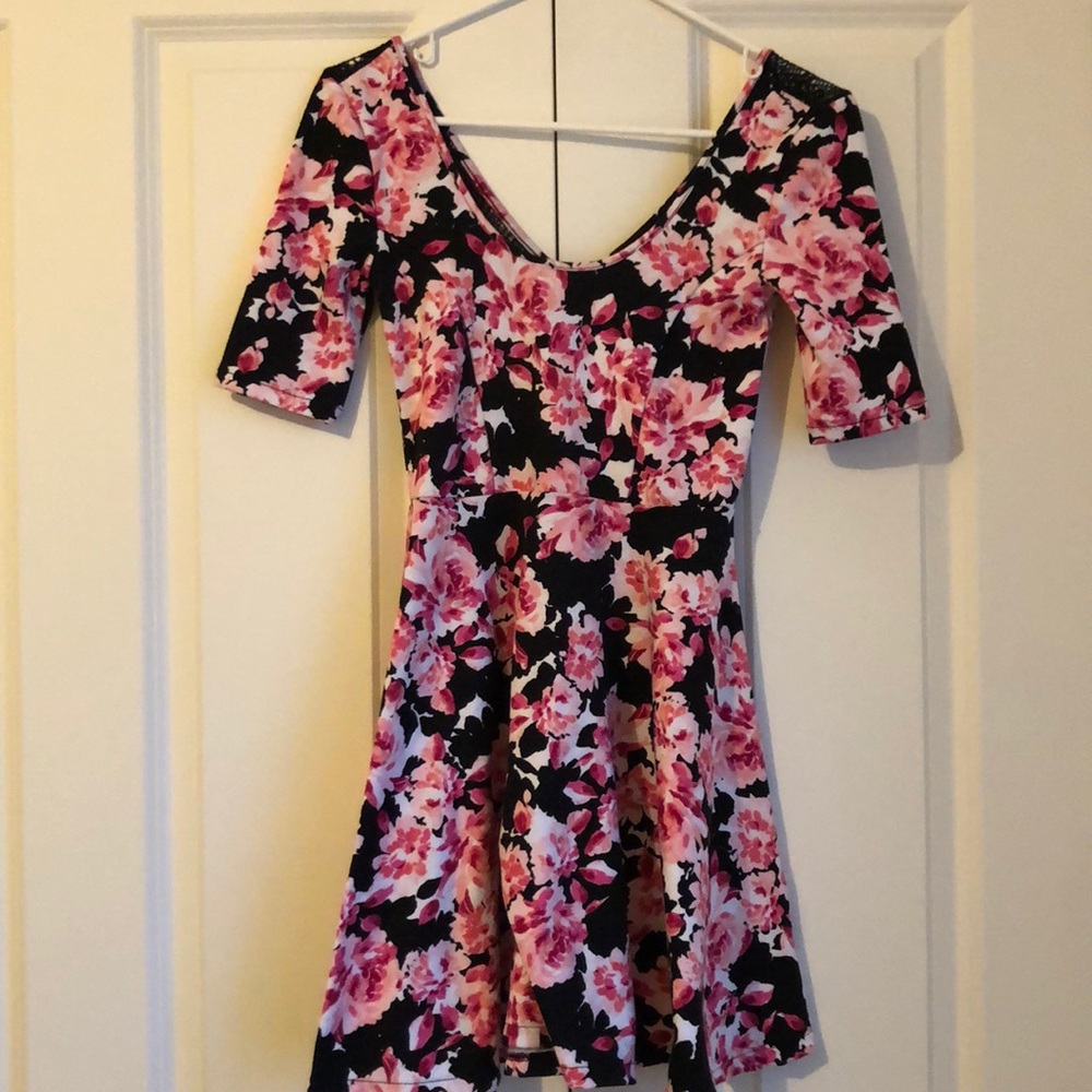 Short flowy floral dress